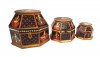 WW 2325R - Nested Tribal Chest Set, Hand Painted